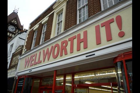 Ledbury Woolworths, shown here in October 2011, is now a Wellworth It - an independent Woolworths lookalike